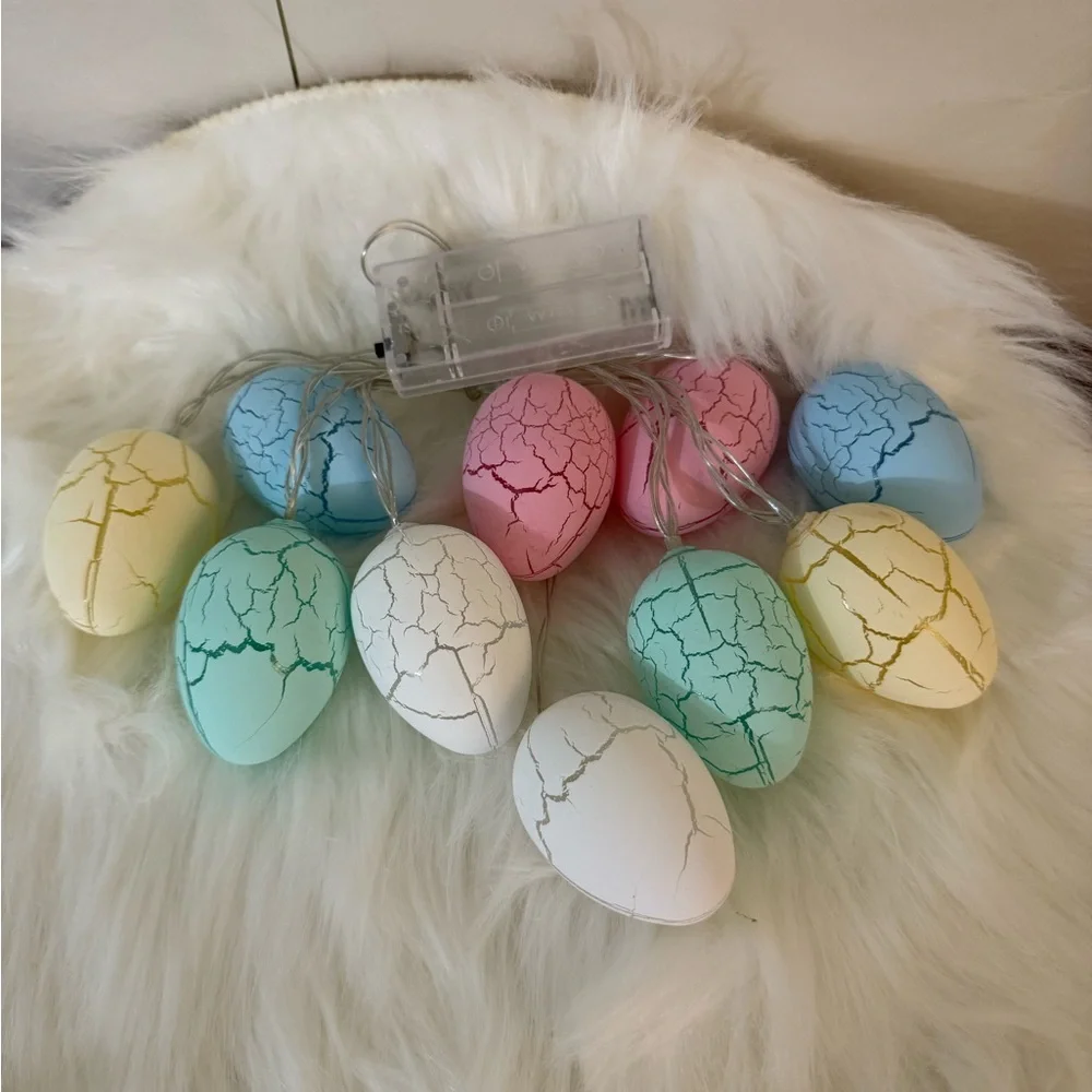 Colorful Easter Egg Shaped String Lights LED Lights Decoration Battery Powered